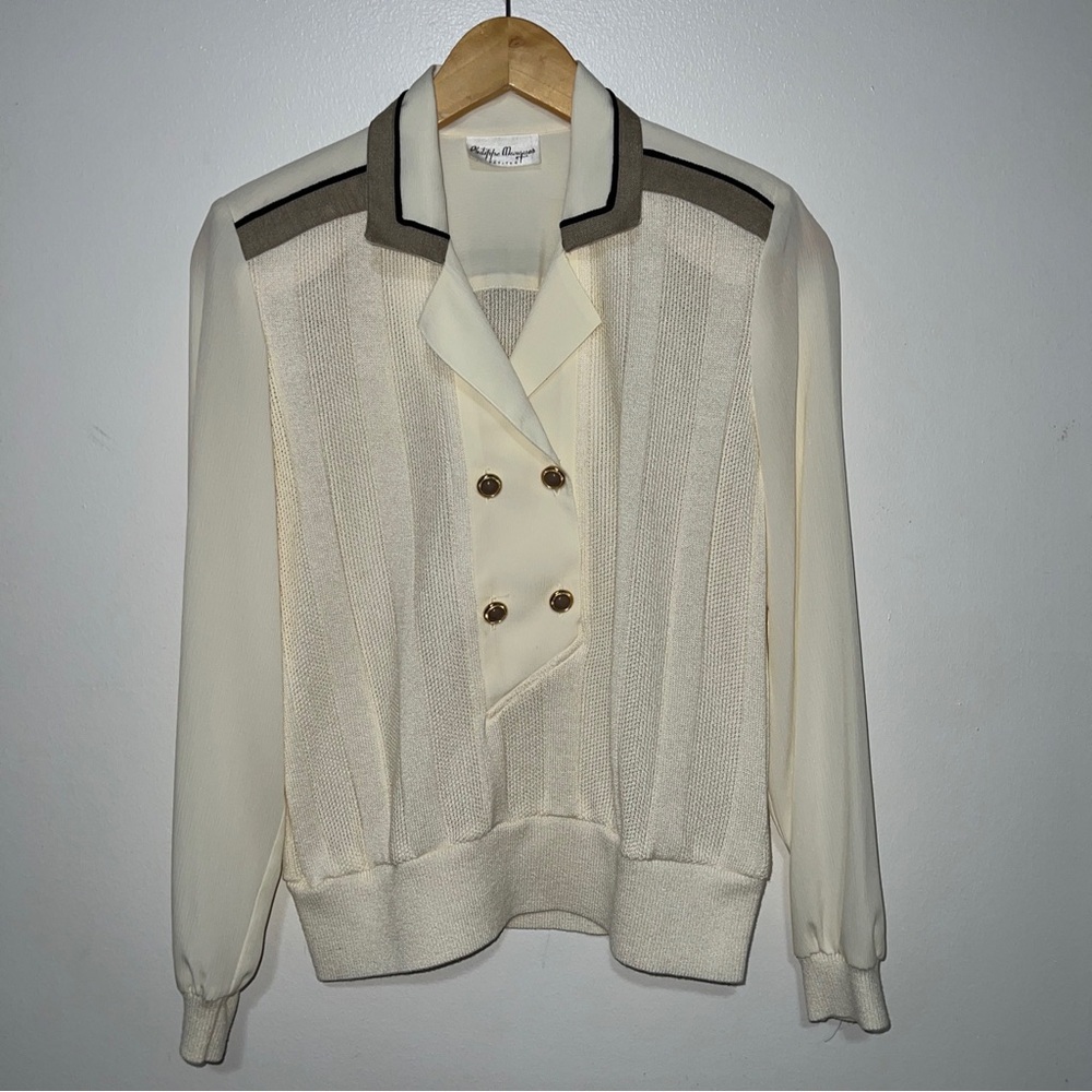 Philippe Marques Vintage Women's Long Sleeve Blouse Size 6